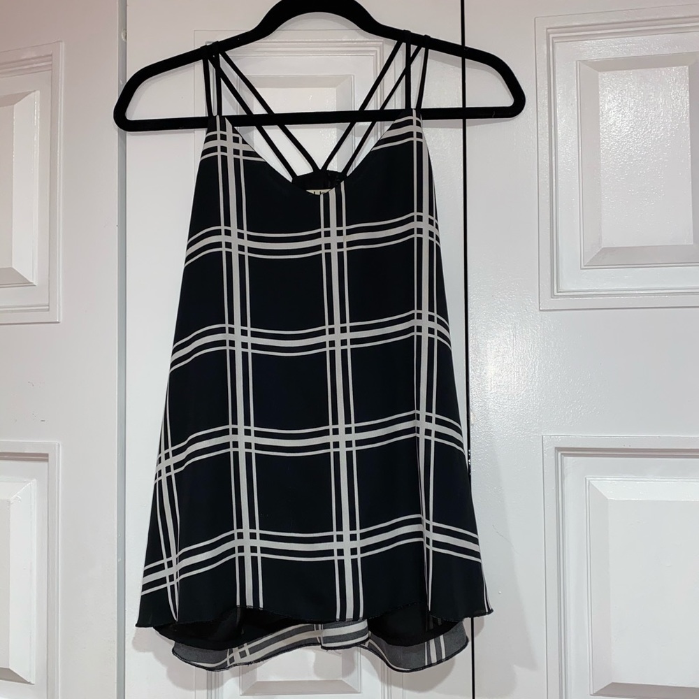 Black & white patterned tank